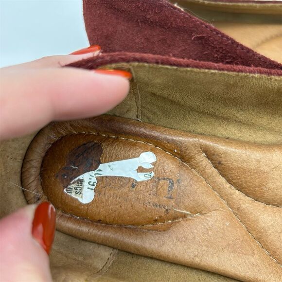 Born Women's Suede Loafers Size 8 Brick Red Slip-On Casual Shoes Comfort - Picture 12 of 15